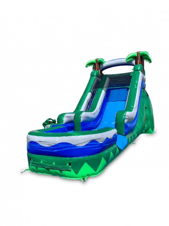 15' Green and Blue Tropical Slide