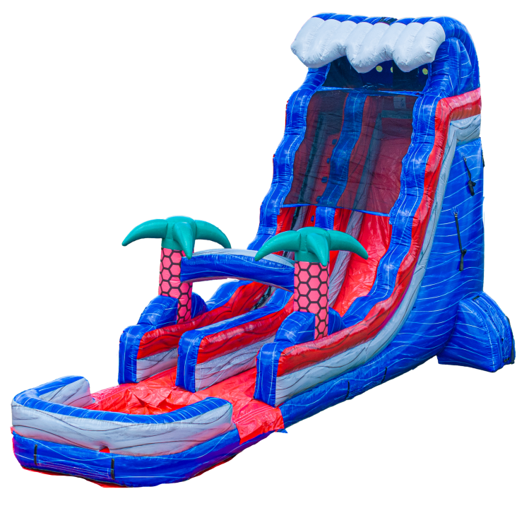 20' Blue Tropical Wave Slide